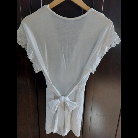 Flirty tunic top with embroidery and eyelet detail- Language LA - white - size M - Picture 2 of 7